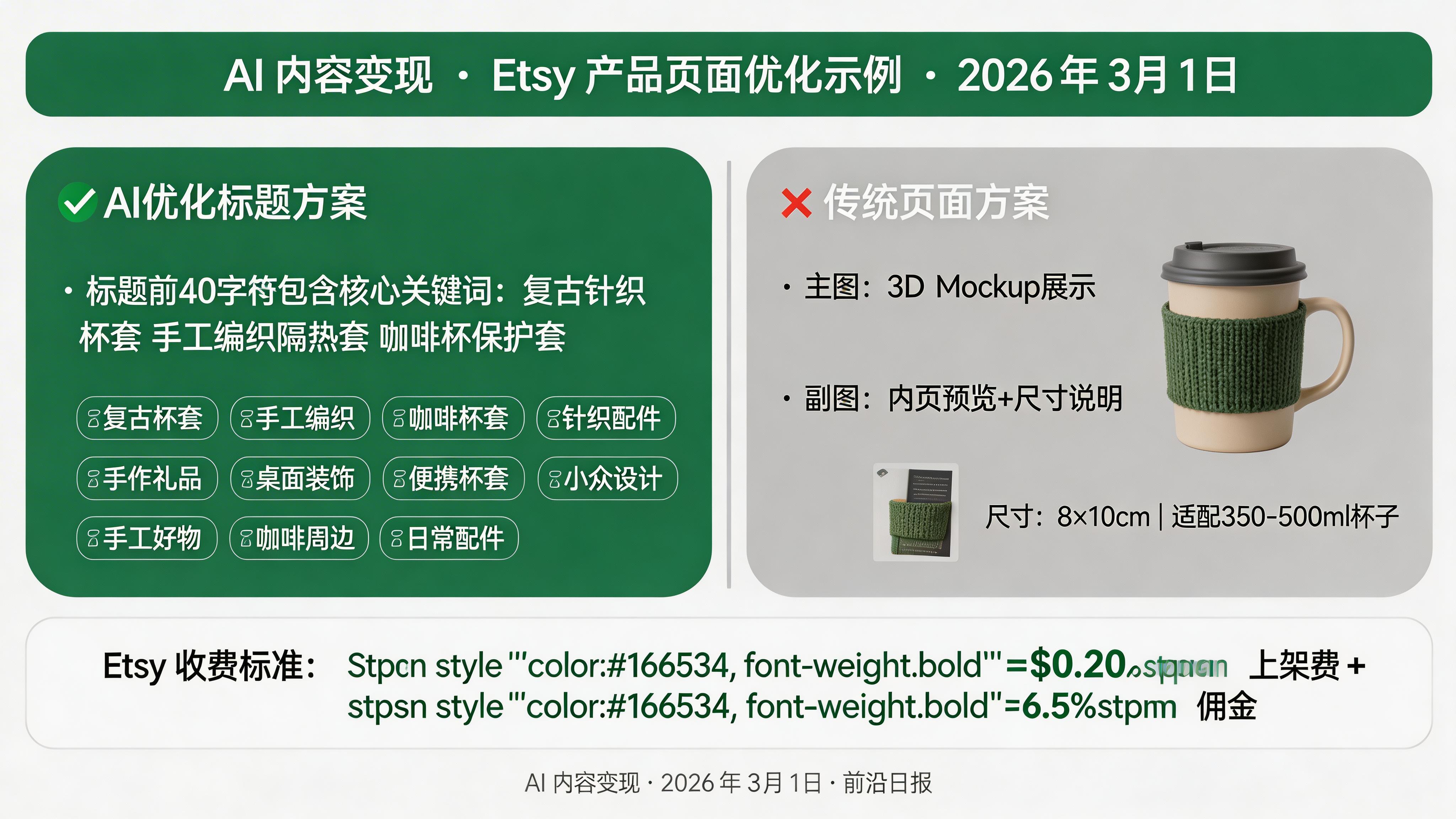 Etsy 产品页面优化示例