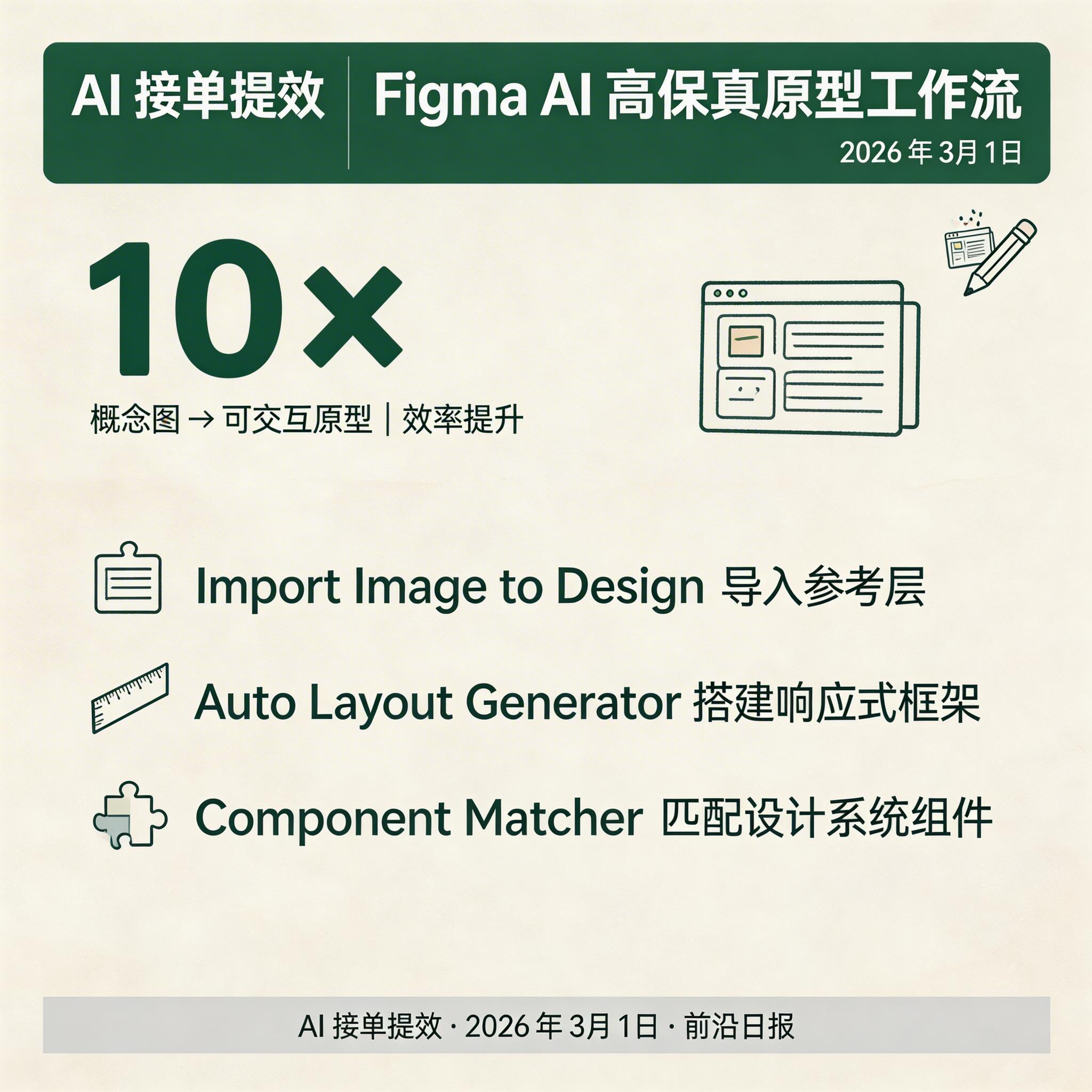 Figma 界面截图，左侧是 Midjourney 参考图，右侧是正在构建的高保真原型