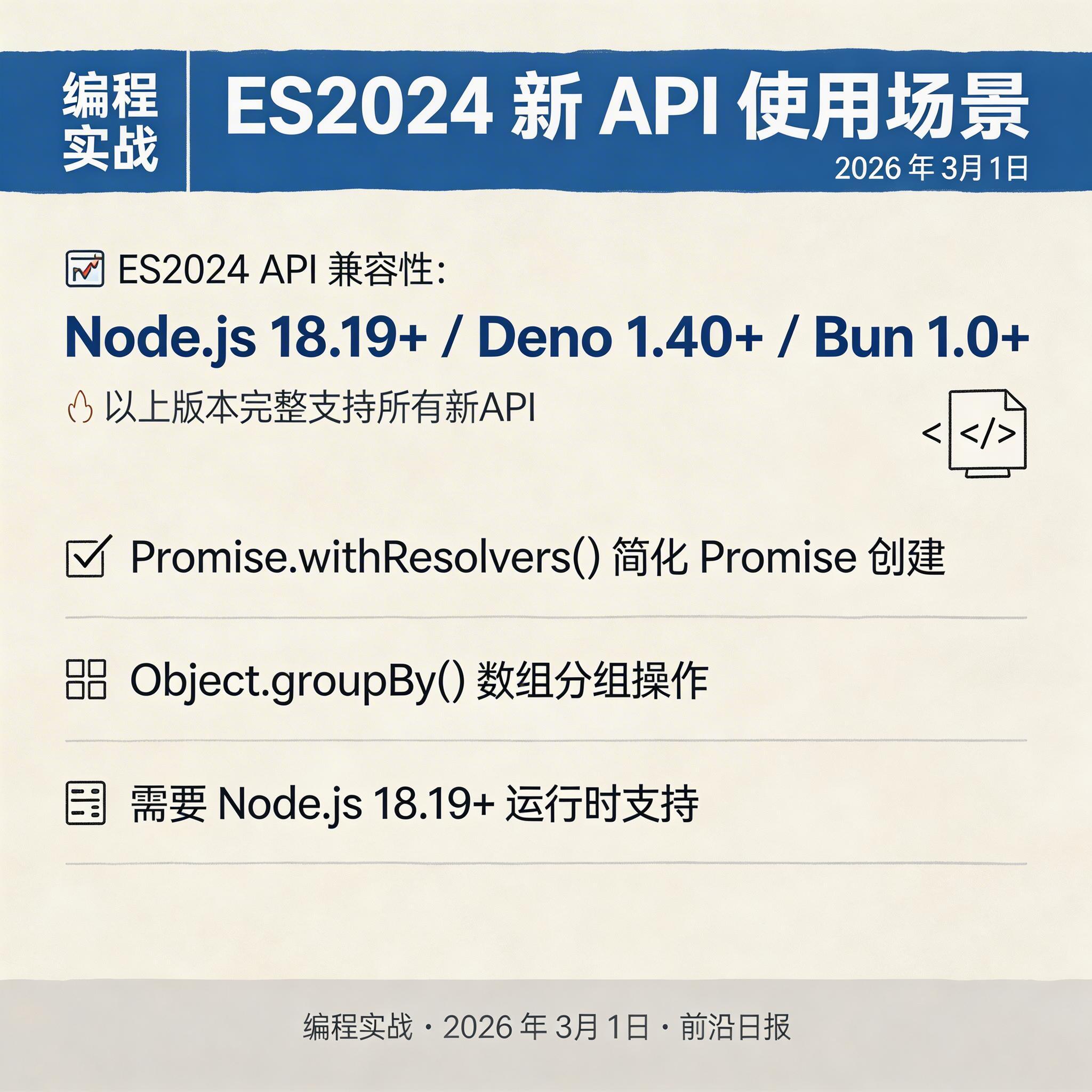 ES2024 API 使用场景对比表