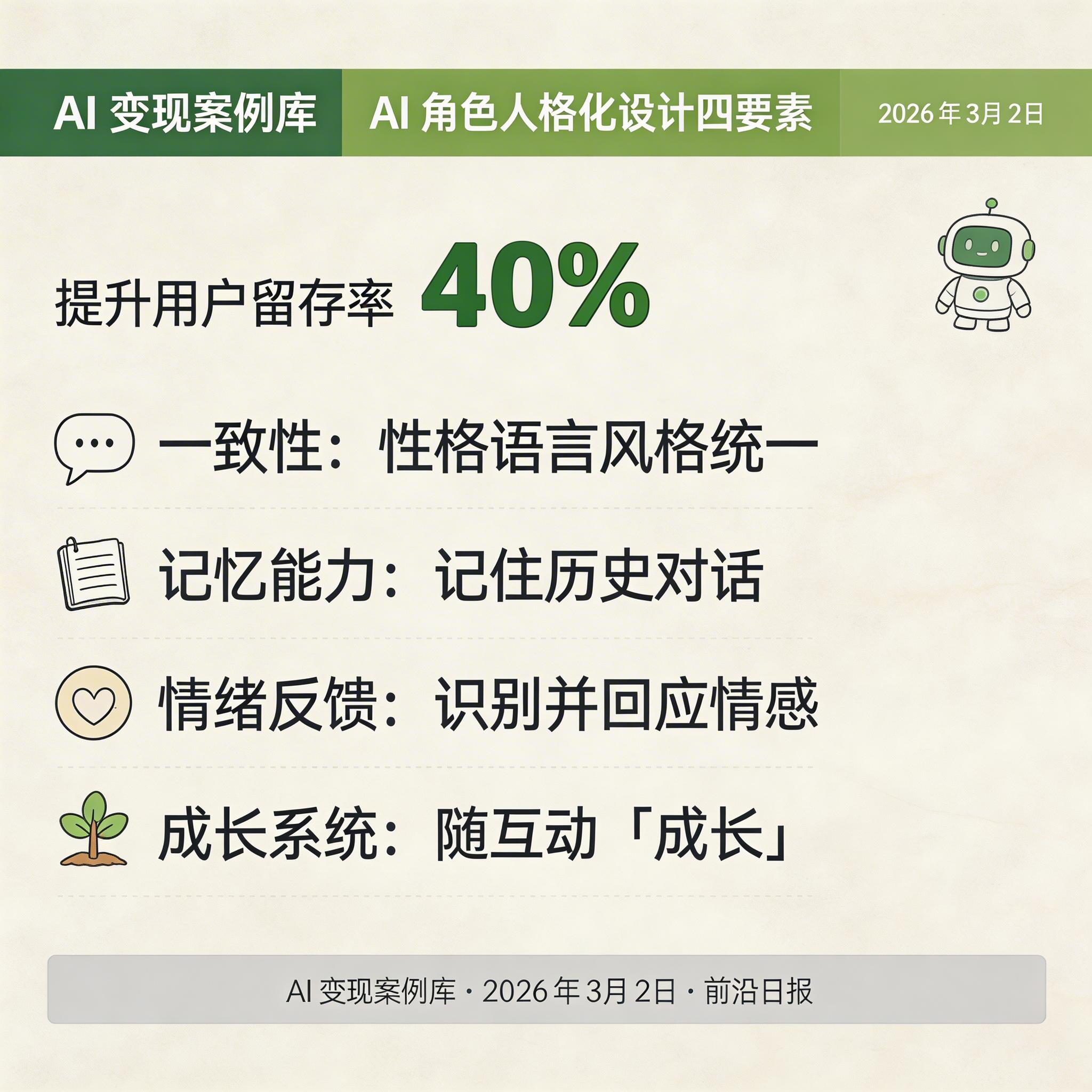 AI 角色人格化设计要素图