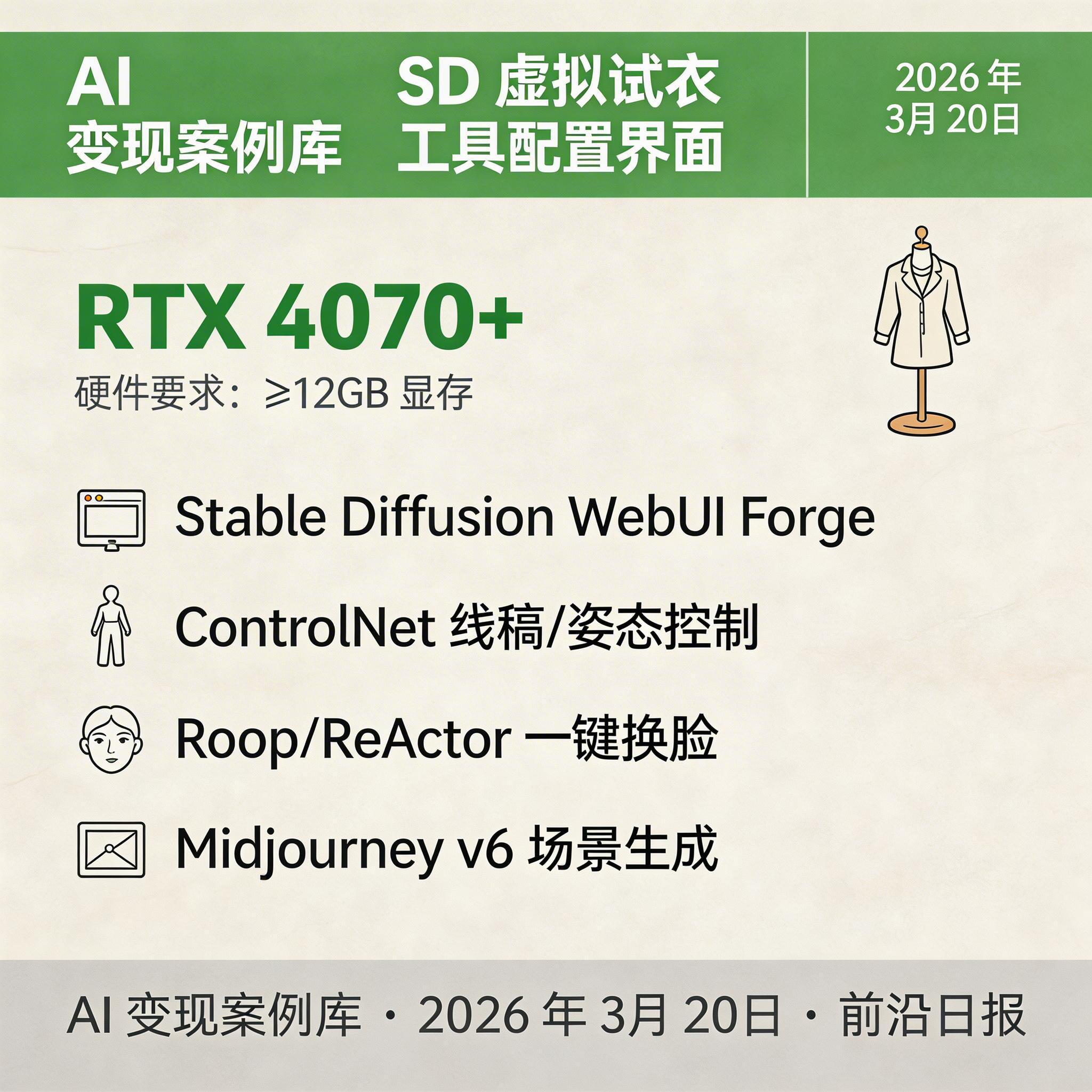 SD 虚拟试衣工具配置界面截图