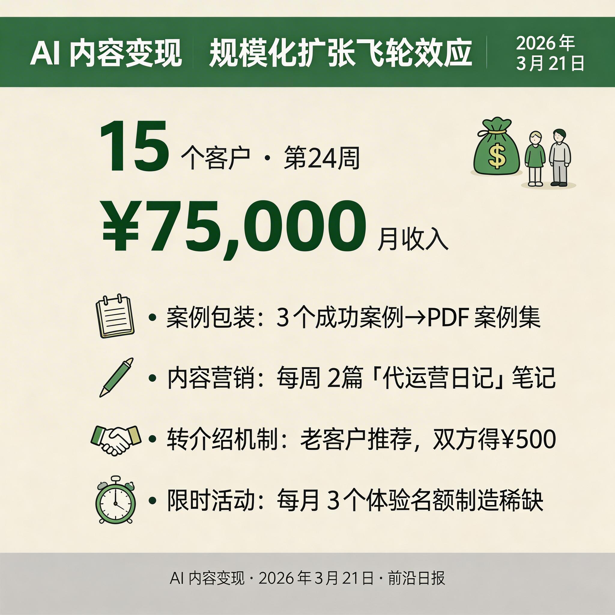 规模化扩张策略：案例包装、内容营销、转介绍机制的飞轮效应