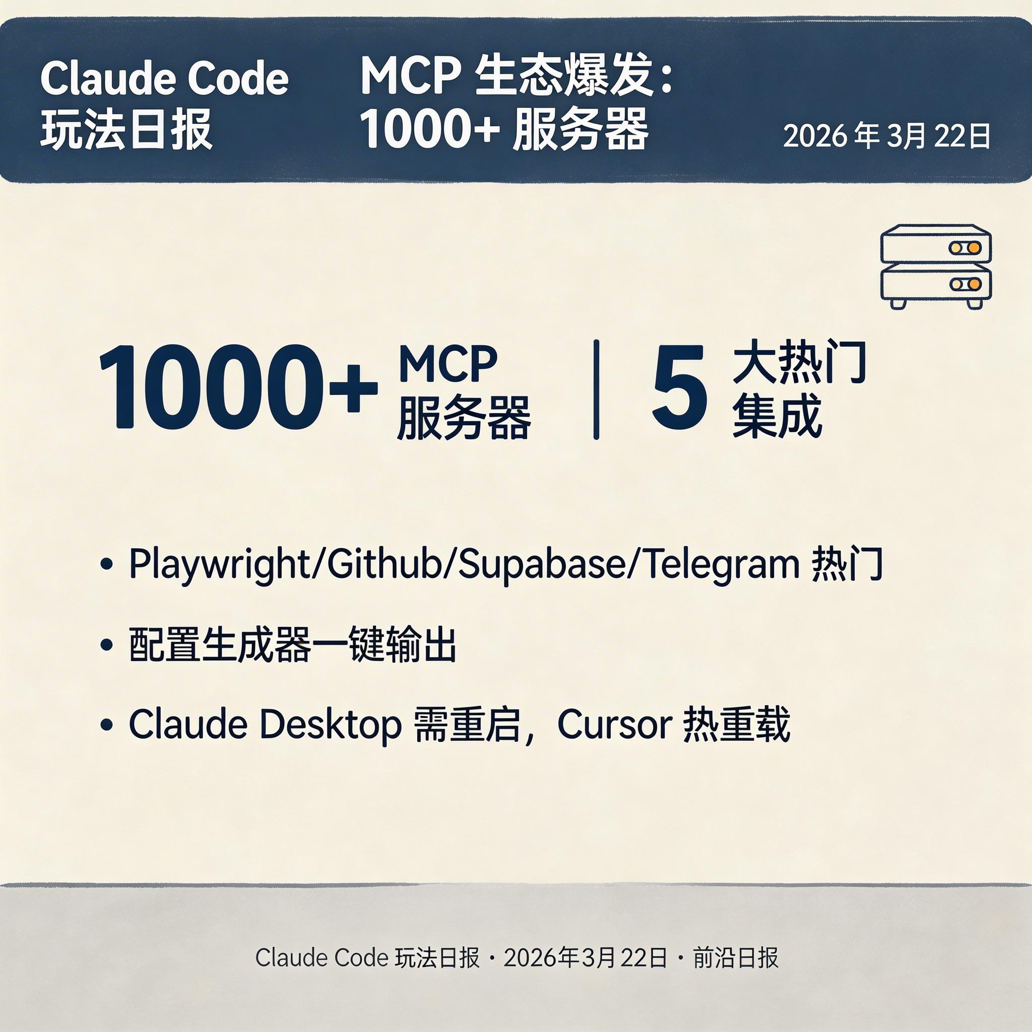 MCP 生态爆发：1000+ 服务器