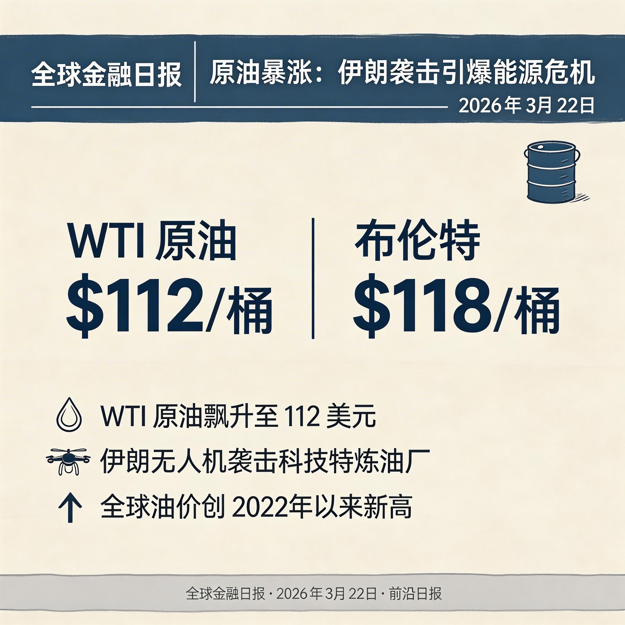 原油暴涨：伊朗袭击引爆能源危机