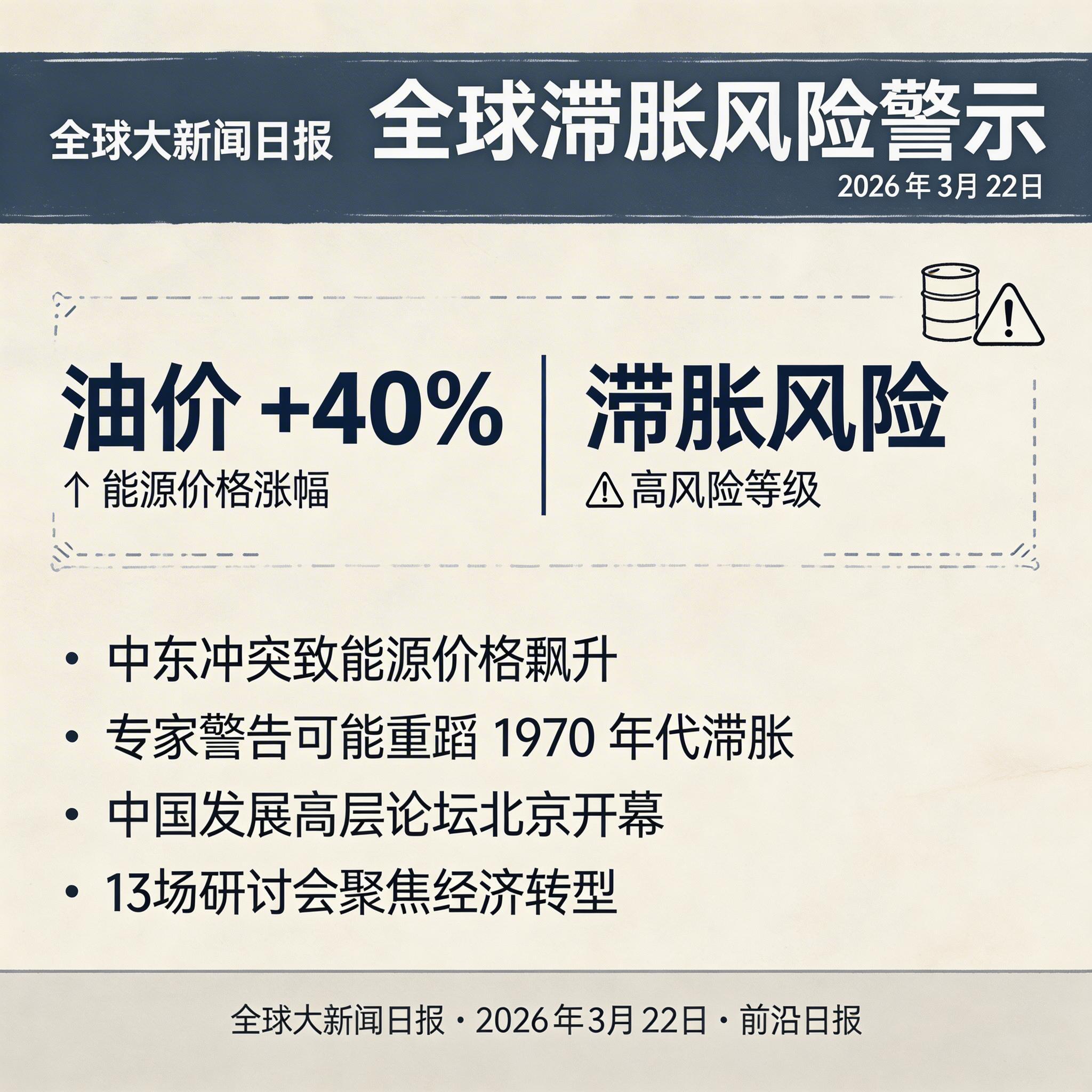 全球滞胀风险警示