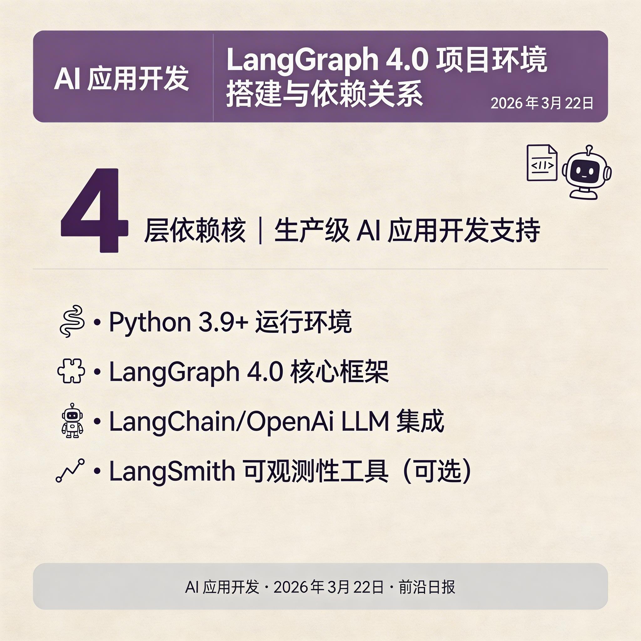 LangGraph 4.0 项目环境搭建与依赖关系图