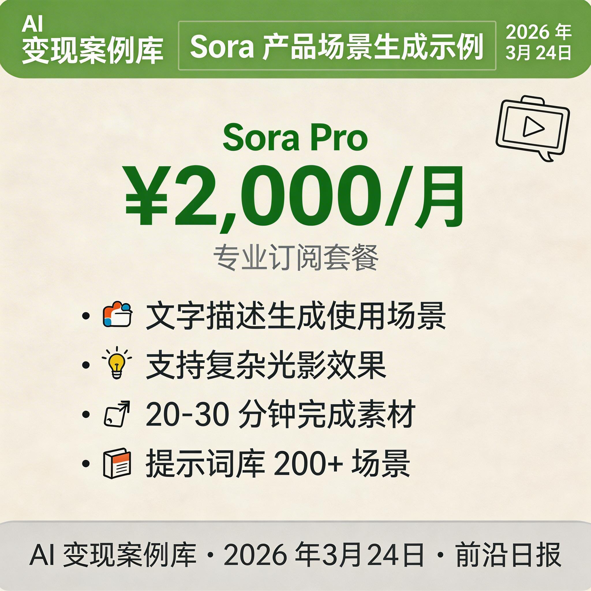 Sora 产品场景生成示例