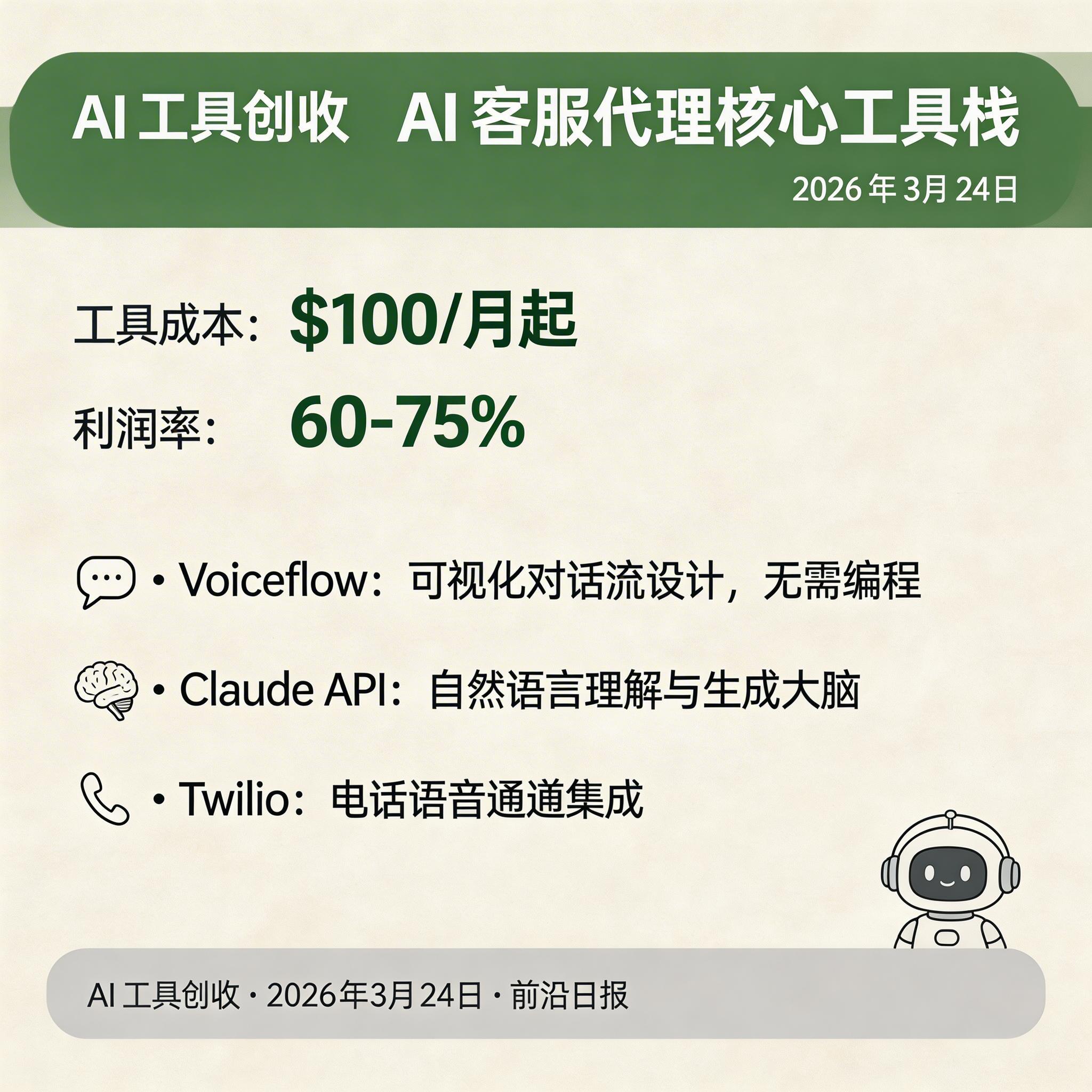 AI 客服工具栈架构图