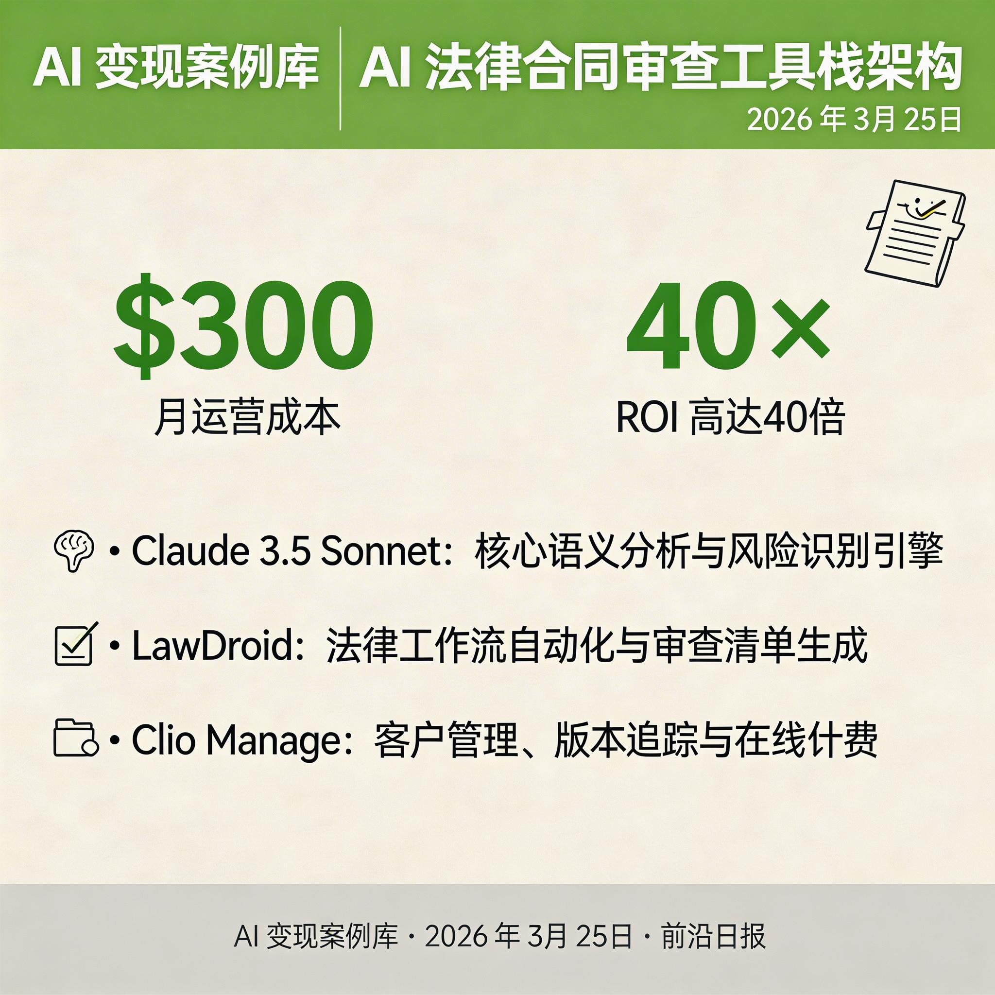 AI 法律合同审查工具栈架构图