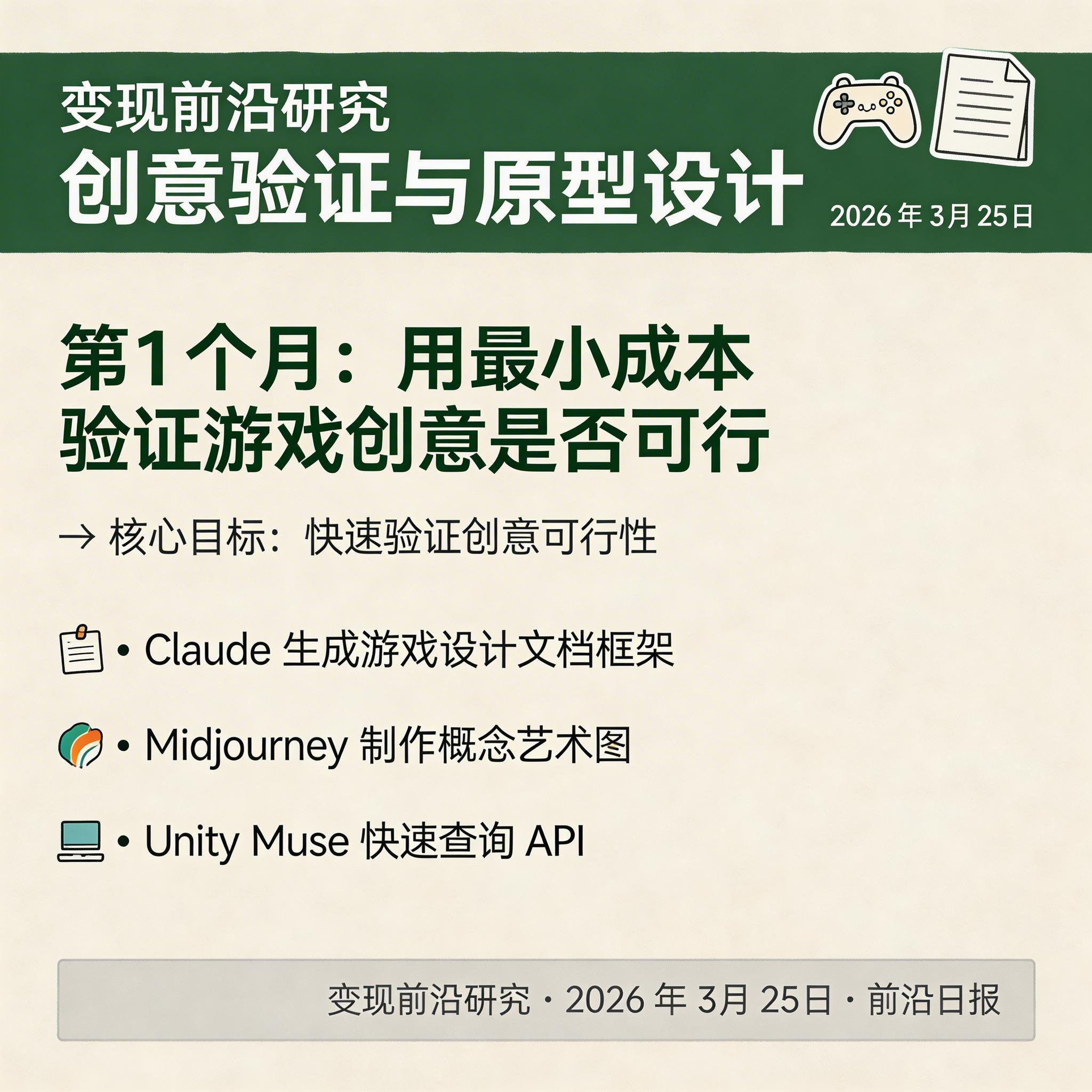 创意验证阶段的 AI 工具应用流程图